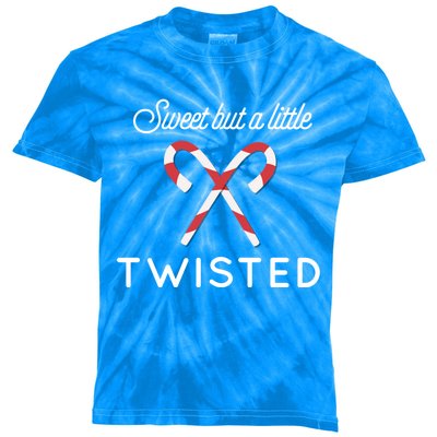 Sweet But A Little Twisted Funny Christmas Candy Cane Tee Cool Gift Kids Tie-Dye T-Shirt