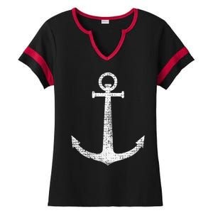 Sailing Boat Anchor Ladies Halftime Notch Neck Tee