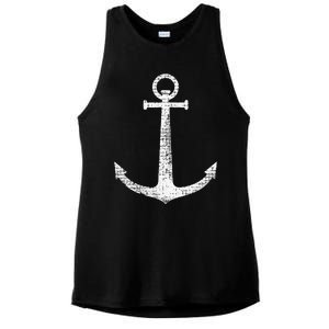 Sailing Boat Anchor Ladies PosiCharge Tri-Blend Wicking Tank