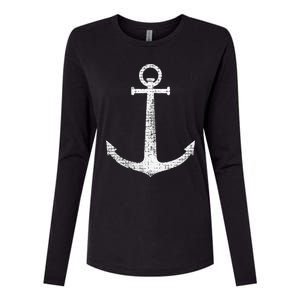 Sailing Boat Anchor Womens Cotton Relaxed Long Sleeve T-Shirt