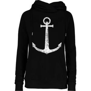 Sailing Boat Anchor Womens Funnel Neck Pullover Hood