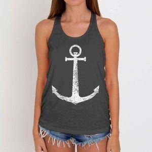 Sailing Boat Anchor Women's Knotted Racerback Tank