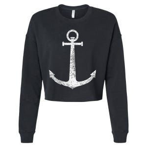 Sailing Boat Anchor Cropped Pullover Crew