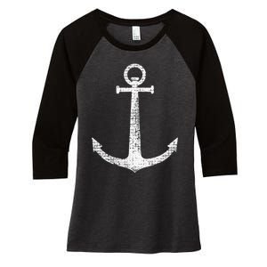 Sailing Boat Anchor Women's Tri-Blend 3/4-Sleeve Raglan Shirt