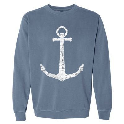 Sailing Boat Anchor Garment-Dyed Sweatshirt