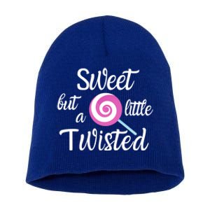 Sweet But A Little Twisted Lolly Pop For The Candy Fan Funny Gift Short Acrylic Beanie