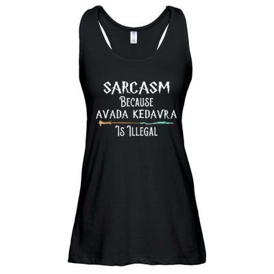 Sarcasm Because Avada Kedavra Is Illegal Witch Ladies Essential Flowy Tank