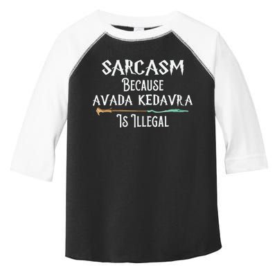 Sarcasm Because Avada Kedavra Is Illegal Witch Toddler Fine Jersey T-Shirt