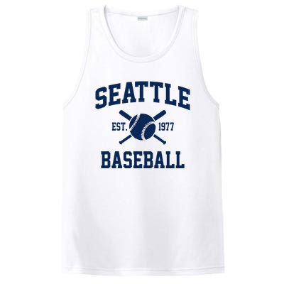 Seattle Baseball Athletic Vintage Sports Team Fan PosiCharge Competitor Tank