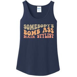 Somebody's Bomb Ass Hairstylist Ladies Essential Tank