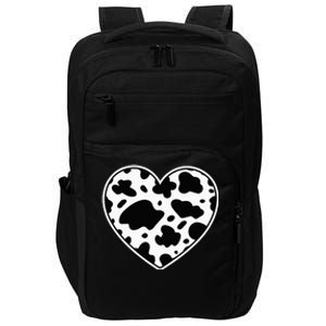 Skin black and white Heart Cow Farmer cows Impact Tech Backpack