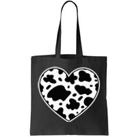 Skin black and white Heart Cow Farmer cows Tote Bag