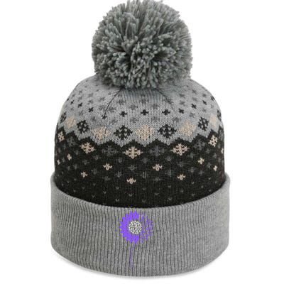 Spina Bifida Awareness Month Sunflower Purple The Baniff Cuffed Pom Beanie