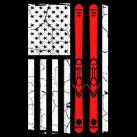 Ski Boarding American Flag Sport Hobby Tall T-Shirt