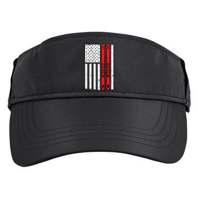 Ski Boarding American Flag Sport Hobby Adult Drive Performance Visor