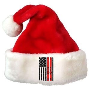 Ski Boarding American Flag Sport Hobby Premium Christmas Santa Hat