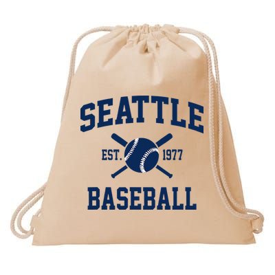 Seattle Baseball Athletic Vintage Sports Team Fan Drawstring Bag
