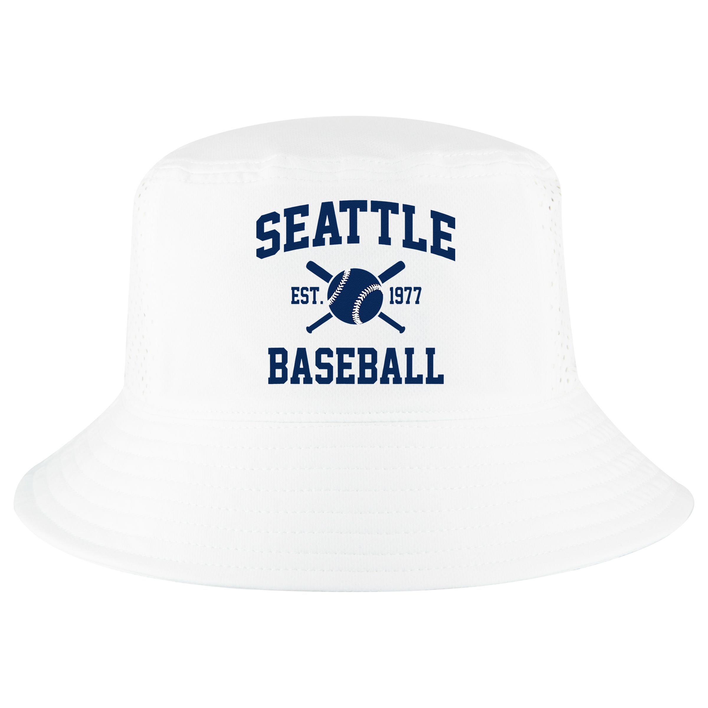 Seattle Baseball Athletic Vintage Sports Team Fan Cool Comfort Performance Bucket Hat