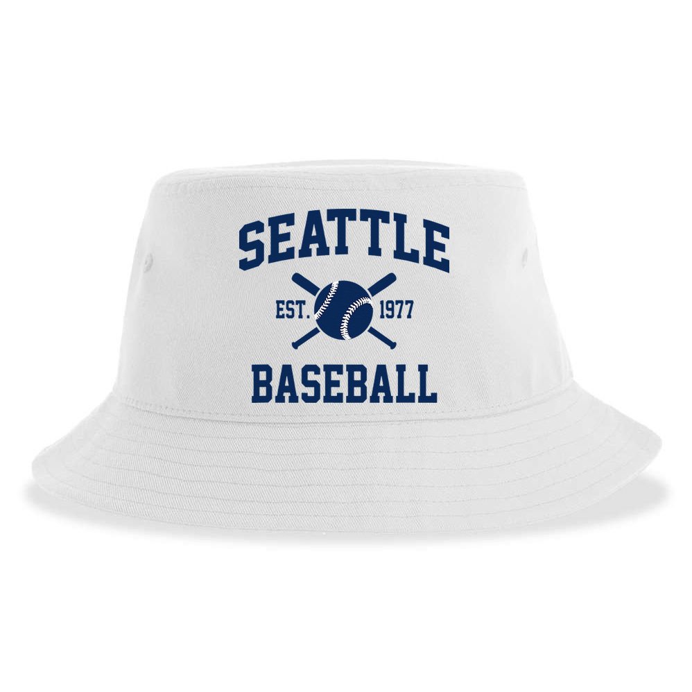 Seattle Baseball Athletic Vintage Sports Team Fan Sustainable Bucket Hat