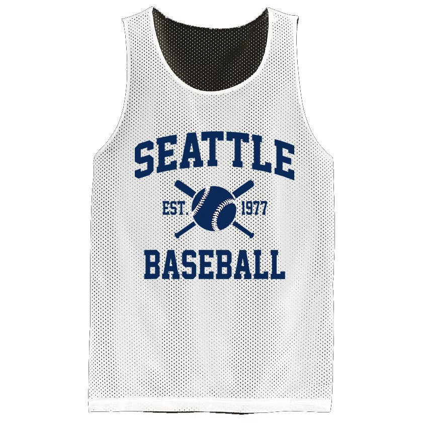 Seattle Baseball Athletic Vintage Sports Team Fan Mesh Reversible Basketball Jersey Tank