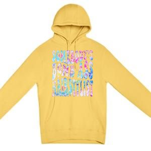 SomebodyS Bomb Ass Hairstylist Groovy Hair Stylist Tie Dye Premium Pullover Hoodie