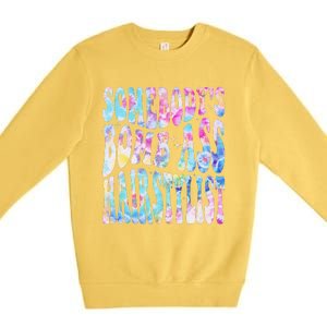 SomebodyS Bomb Ass Hairstylist Groovy Hair Stylist Tie Dye Premium Crewneck Sweatshirt