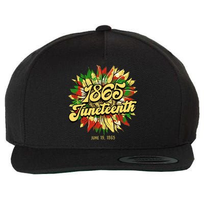 Sunflower Black African American June 19 Juneteenth 1865 Gift Wool Snapback Cap