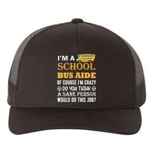 School Bus Aide Funny Back to School Yupoong Adult 5-Panel Trucker Hat