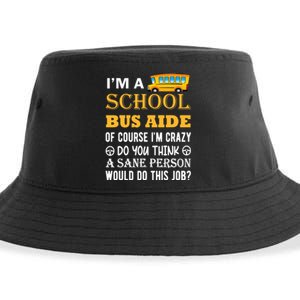 School Bus Aide Funny Back to School Sustainable Bucket Hat