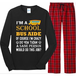 School Bus Aide Funny Back to School Long Sleeve Pajama Set