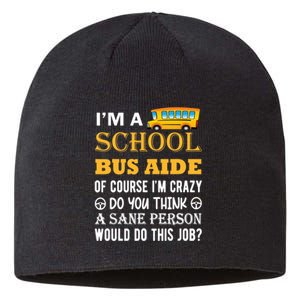 School Bus Aide Funny Back to School Sustainable Beanie