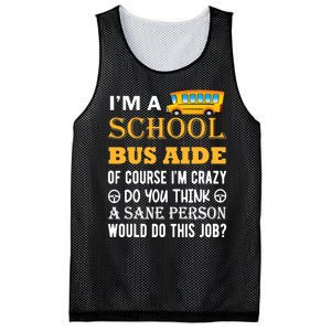 School Bus Aide Funny Back to School Mesh Reversible Basketball Jersey Tank