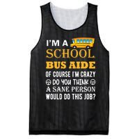 School Bus Aide Funny Back to School Mesh Reversible Basketball Jersey Tank