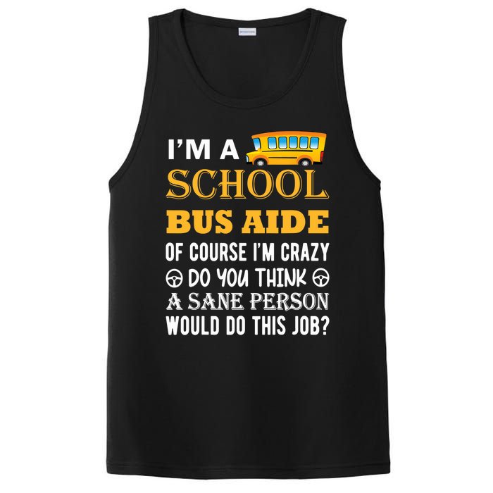 School Bus Aide Funny Back to School PosiCharge Competitor Tank