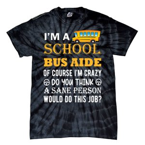 School Bus Aide Funny Back to School Tie-Dye T-Shirt