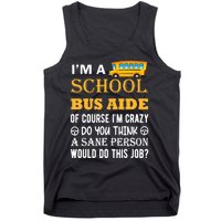 School Bus Aide Funny Back to School Tank Top