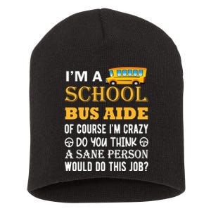 School Bus Aide Funny Back to School Short Acrylic Beanie