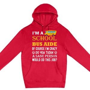 School Bus Aide Funny Back to School Premium Pullover Hoodie