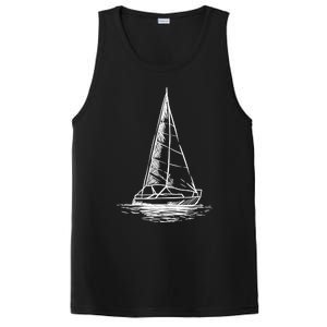 Sailor Boating Anchor Simple Line Drawing Sailboat Sailing PosiCharge Competitor Tank