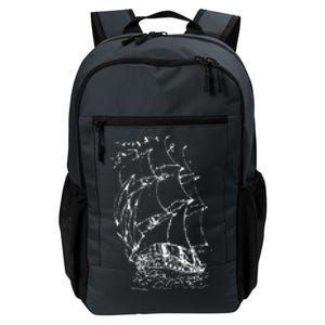 Sailor Boating Anchor Simple Line Drawing Sailboat Sailing Daily Commute Backpack