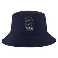 Sailor Boating Anchor Simple Line Drawing Sailboat Sailing Cool Comfort Performance Bucket Hat