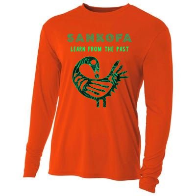 Sankofa Bird Afrocentric Adinkra Symbol Forest Pattern Great Gift Cooling Performance Long Sleeve Crew