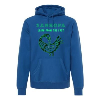 Sankofa Bird Afrocentric Adinkra Symbol Forest Pattern Great Gift Premium Hoodie