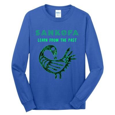 Sankofa Bird Afrocentric Adinkra Symbol Forest Pattern Great Gift Tall Long Sleeve T-Shirt