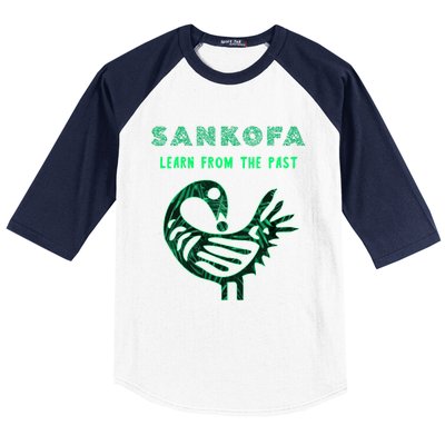 Sankofa Bird Afrocentric Adinkra Symbol Forest Pattern Great Gift Baseball Sleeve Shirt