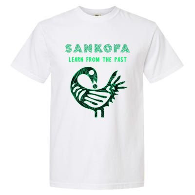 Sankofa Bird Afrocentric Adinkra Symbol Forest Pattern Great Gift Garment-Dyed Heavyweight T-Shirt