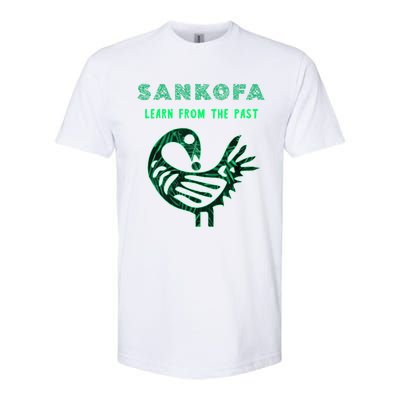 Sankofa Bird Afrocentric Adinkra Symbol Forest Pattern Great Gift Softstyle CVC T-Shirt