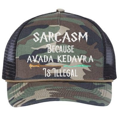 Sarcasm Because Avada Kedavra Is Illegal Witch Retro Rope Trucker Hat Cap