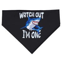 Shark Birthday Awesome 1 Year Old Watch Out I'm 1 USA-Made Doggie Bandana