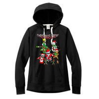 Santa Black African American Christmas Crew Flossing Floss TShirt Women's Fleece Hoodie